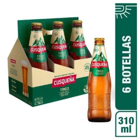 Compra Cerveza Cusquena Trigo Six Pack Botella 310 Ml en Grillo Market Cajamarca