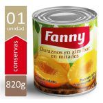 Conserva de Durazno en Mitades Fanny Lata x 820 gr