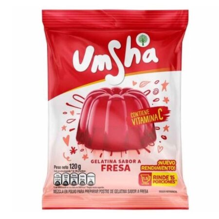 Gelatina UMSHA fresa Bolsa 120g