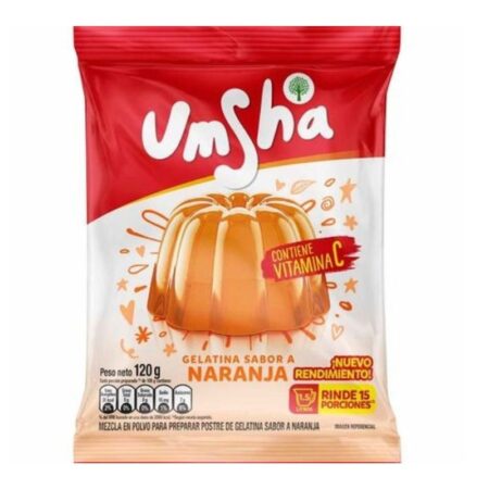 Compra Gelatina Umsha Naranja Bolsa 120g en Grillo Market Cajamarca