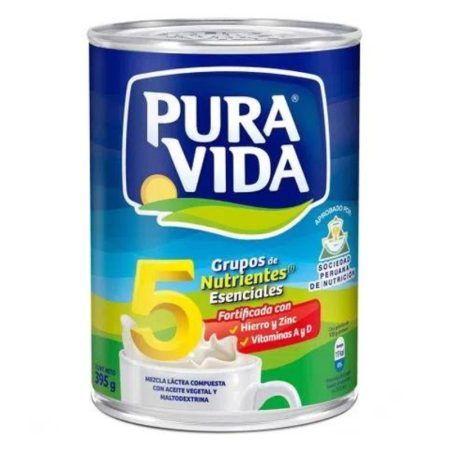 Compra Mezcla Lactea Evaporada Pura Vida Lata 395g en Grillo Market Cajamarca