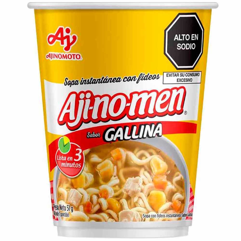 Sopa Instantánea Sabor a Gallina “AJINOMEN” Vaso 51g Compra 20179149 en Grillo Market Cajamarca