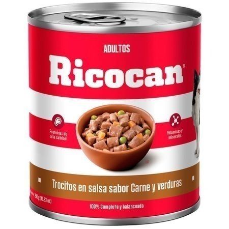 Compra Comida Para Perros Ricocan Adulto Todas Las Razas Carne Y Verduras Lata 290g en Grillo Market Cajamarca