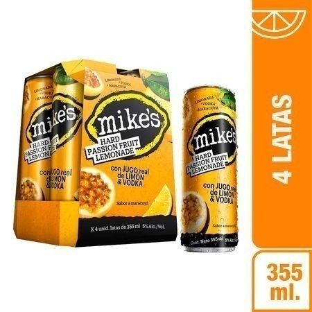 Compra Ready To Drink Rtd Mikes Hard Passion Fruit Lata 350ml Paquete 4un en Grillo Market Cajamarca