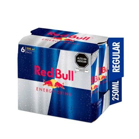 Bebida Energizante Red Bull Pack de 6 unid Lata 250 ml