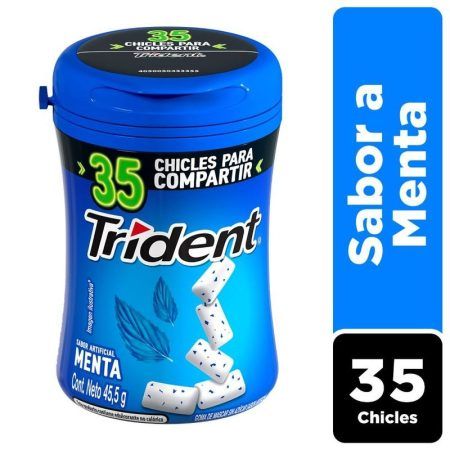 Chicles Sin Azúcar Trident Sabor Menta 45.5g