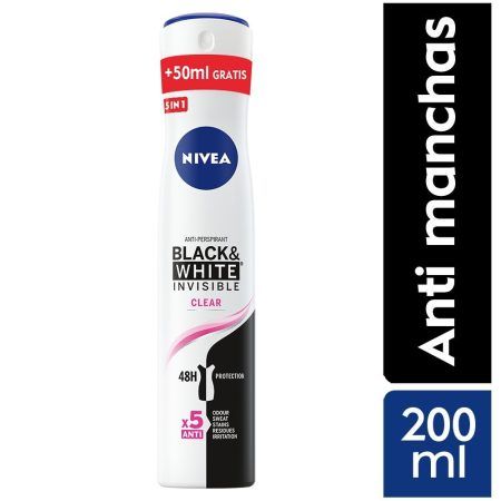 Compra Desodorante Spray Nivea Clear Invisible For Black White 48 Horas en Grillo Market Cajamarca
