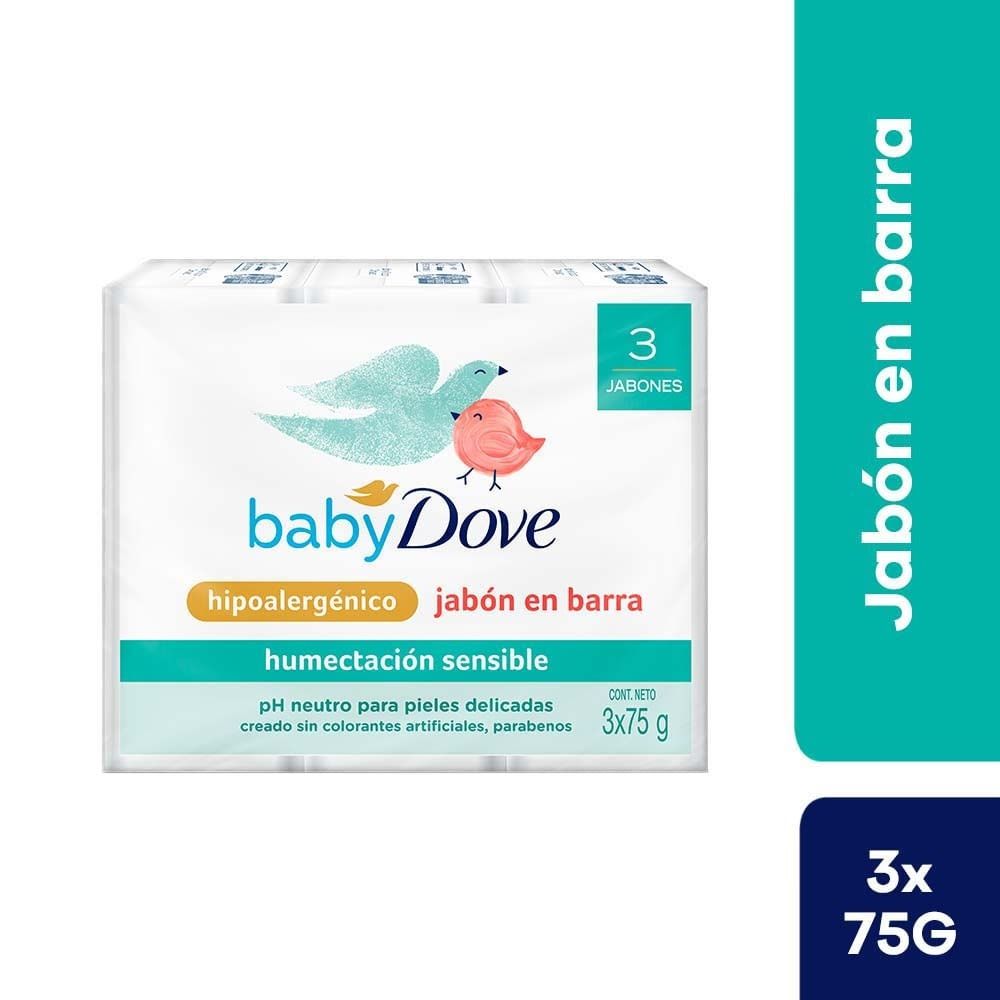 Jabón en Barra DOVE Baby Humectación Sensible 75g Paquete 3un Compra Jabon En Barra Dove Baby Humectacion Sensible 75g Paquete 3un en Grillo Market Cajamarca