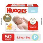 Pañal Huggies Unisex Talla P Natural Care