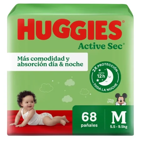 Compra Panales Huggies Hiperpack Active Sec Xtra Flex Talla M en Grillo Market Cajamarca