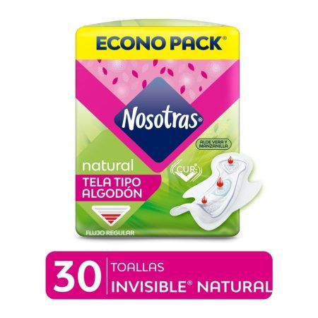 Compra Toallas Higienicas Nosotras Natural Invisible 30un en Grillo Market Cajamarca