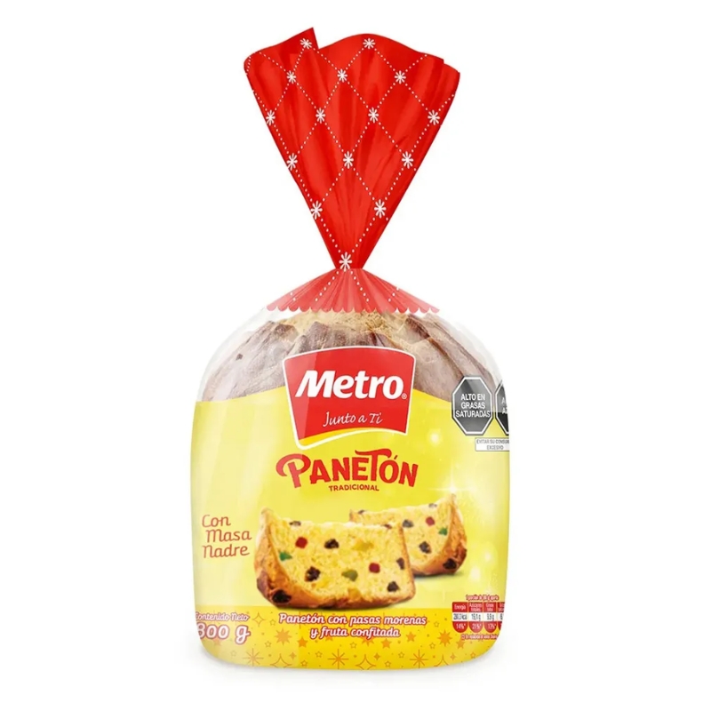 Panetón Tradicional Metro Bolsa 800g – Grillo Market