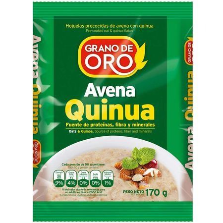 Compra Quinua Avena Grano De Oro Hojuelas Precocidas Bolsa 170g en Grillo Market Cajamarca