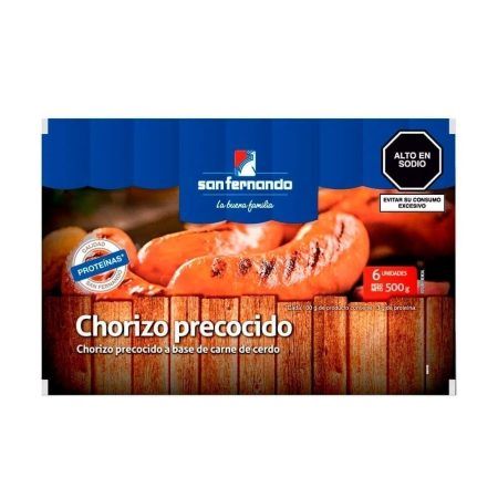 Compra Chorizo Precocido San Fernando Paquete 500 G en Grillo Market Cajamarca