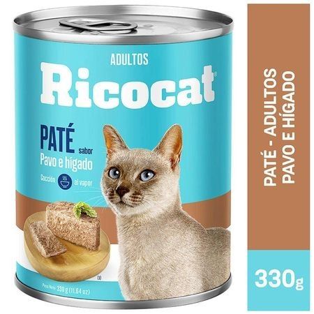 Compra Comida Para Gatos Ricocat Adultos Pate Pavo E Higado Lata 330g en Grillo Market Cajamarca