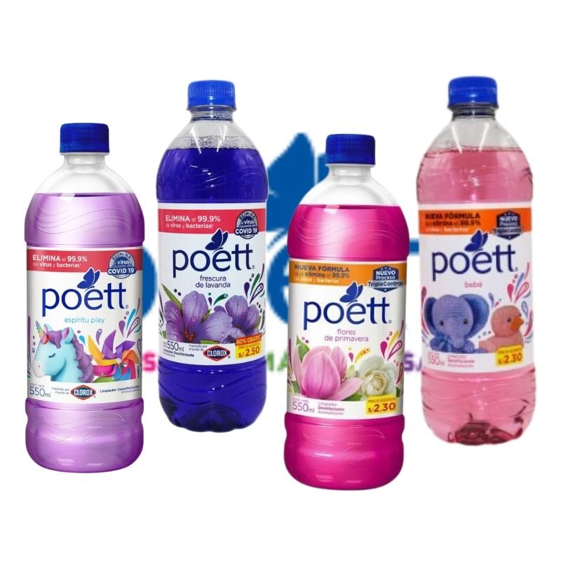 Limpiador Desinfectante MultifraganciaPOETT 550ml Compra Limpiador Desinfectante Multifraganciapoett 550ml en Grillo Market Cajamarca