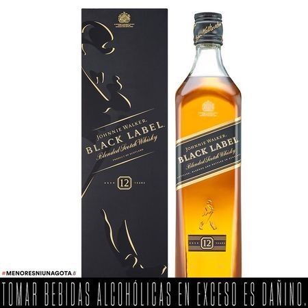 Compra Whisky Johnnie Walker Black Label Botella 750ml en Grillo Market Cajamarca