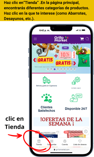 2Paso 2 como comprar supermercado Grillo Market