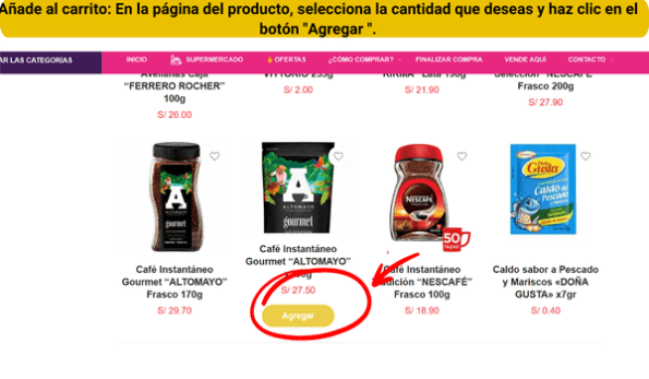 3Paso 3 como comprar supermercado Grillo Market