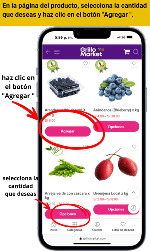 4Paso 4 como comprar supermercado Grillo Market