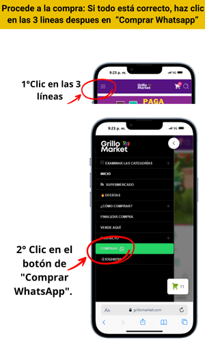 5Paso 5 como comprar supermercado Grillo Market