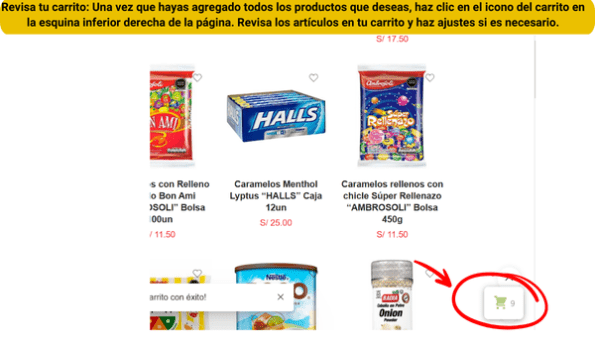 5Paso 5 como comprar supermercado Grillo Market