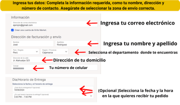 7Paso 7 como comprar supermercado Grillo Market