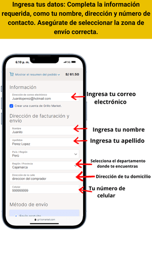 8Paso 8 como comprar supermercado Grillo Market