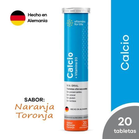 Compra Calcio Vitamina D3 Tableta Efervescente Sabor Naranja Toronja en Grillo Market Cajamarca