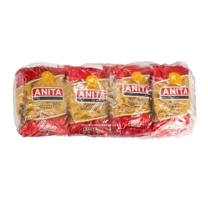 Fideo Anita Rojo Macarrón 20 unidades 250g Fideo Anita Rojo Macarrón 20 unidades 250g