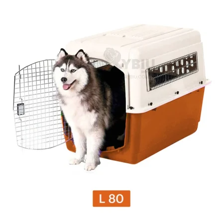 Jaula Transporte Portátil Para Dog Cat L80Anaranjado
