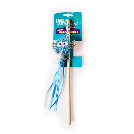 Juguete Pets Fun Gato Varita Pompón Celeste