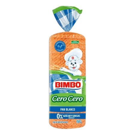 Pan de Molde Blanco Bimbo Cero Cero 530g