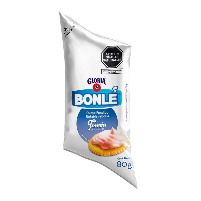 Queso Fundido untable Bonlé jamón sachet 80 g Queso Fundido untable Bonlé jamón sachet 80 g
