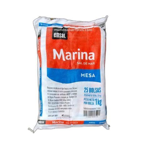 Sal de Mesa “EMSAL” 25 bolsas 1 kilo