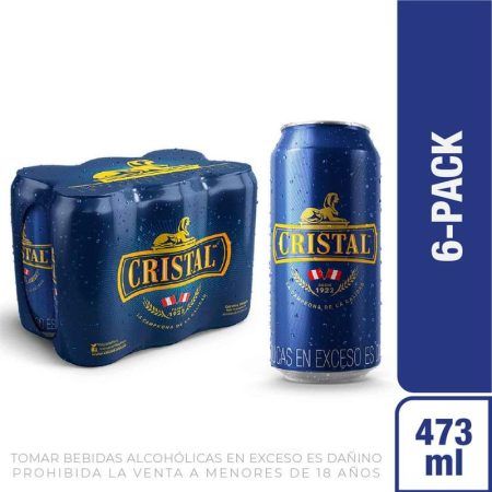 Sixpack Cerveza Cristal Lata 473ml