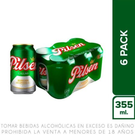 Sixpack Cerveza Pilsen Callao Lata 355ml