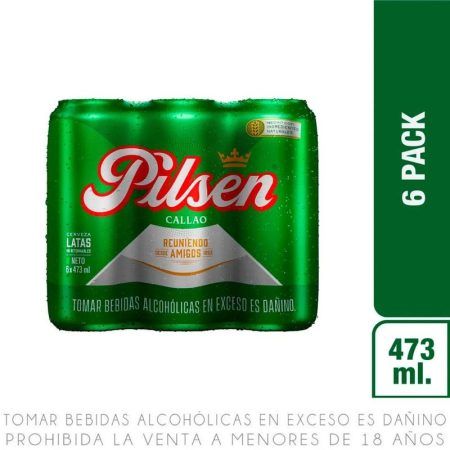 Sixpack Cerveza Pilsen Callao Lata 473ml