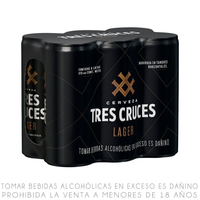 Sixpack Cerveza Tres Cruces Lata 310ml Sixpack Cerveza Tres Cruces Lata 310ml