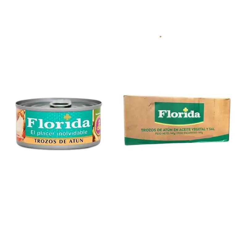 Trozos Atún Florida 24 unidades 140g Trozos Atún Florida 24 unidades 140g