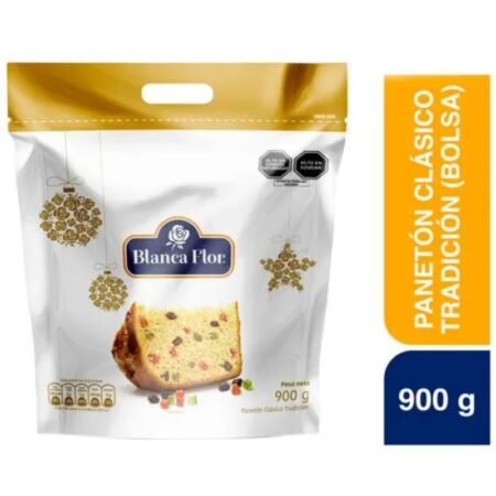 Compra Panetón Clásico Blanca Flor Bolsa 900g en Grillo Market Cajamarca