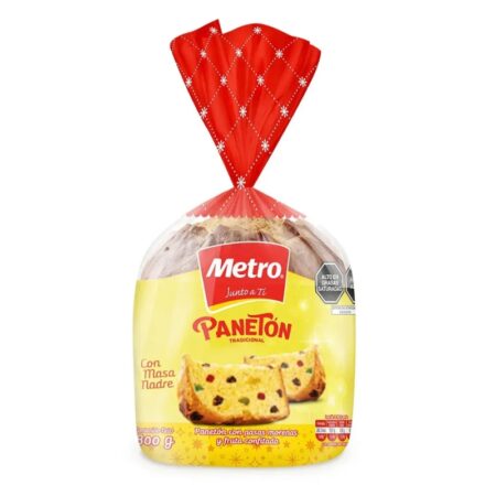 Compra Panetón Tradicional Metro Bolsa 800g en Grillo Market Cajamarca
