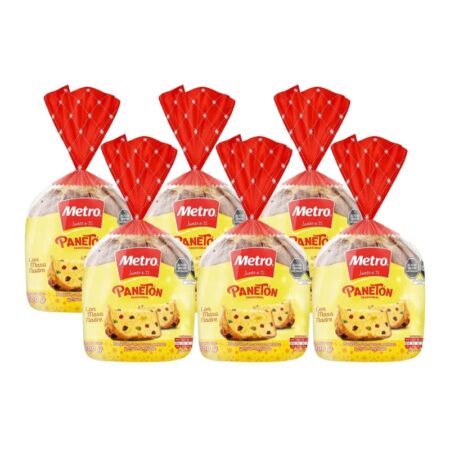 Compra Sixpack Panetón Metro Tradicional Bolsa 800g en Grillo Market Cajamarca